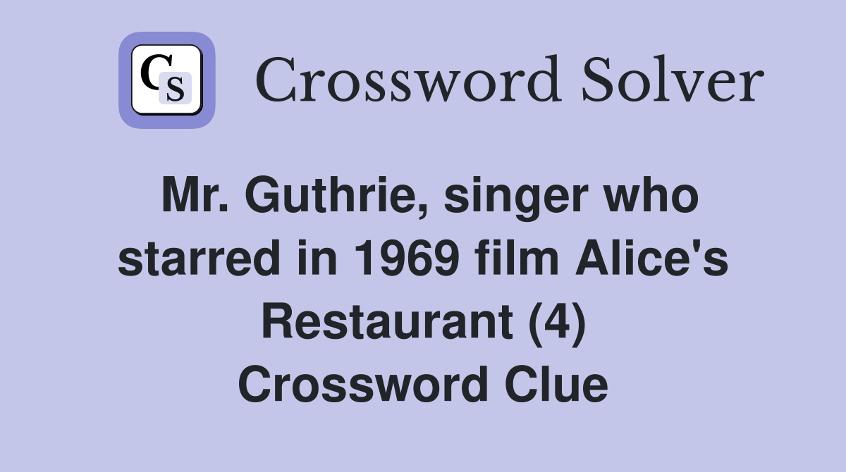Mr. Guthrie, singer who starred in 1969 film Alice's Restaurant (4